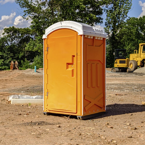 how often are the portable restrooms cleaned and serviced during a rental period in Almont